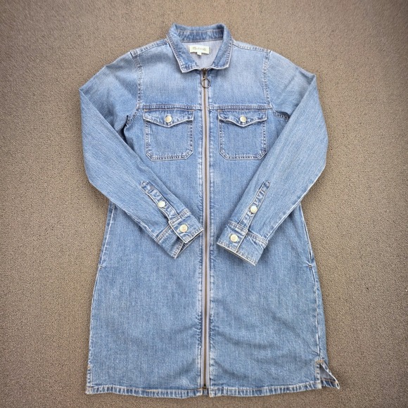 Madewell Dresses & Skirts - Madewell Zip-Front Denim Mini Dress Womens Blue Utility‎ O-Ring XS